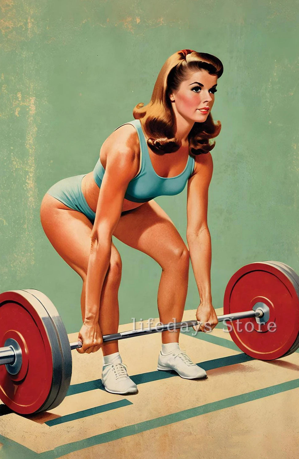 Collection: Retro fitness figures, old school spirit